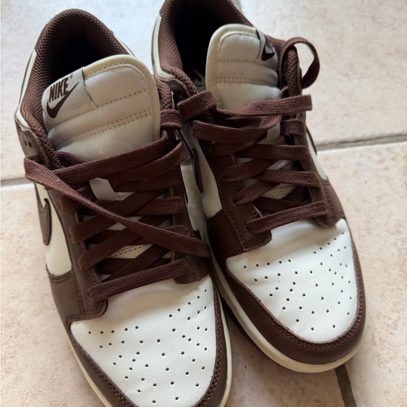 Nike Shoes - Nike Women's Brown and White Low-Top Sneakers